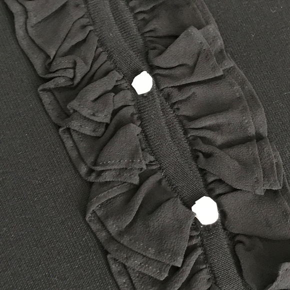 CHARTER CLUB Silk Cotton Cardigan Sweater Ruffle Black Women’s Plus Size 3X 2X - Picture 6 of 16